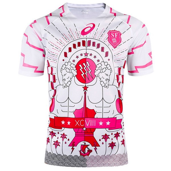 Tailandia Camiseta Stade Français Paris 2ª Kit 2017 2018 Blanco